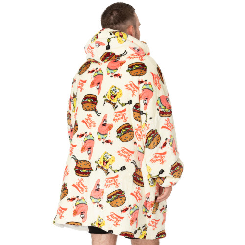 SpongeBob SquarePants SpongeBob SquarePants Blanket Hoodie (Unisex White) 1