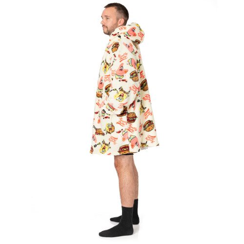 SpongeBob SquarePants SpongeBob SquarePants Blanket Hoodie (Unisex White) 2
