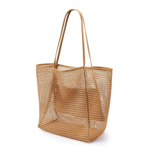 Verkkokassi 23L Extra Large Beach Tote naisille, uudelleenkäytettävä ostoskassi piknikille, lomalle, matkustamiseen ja päivittäistavaro