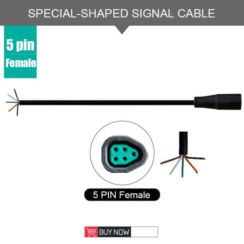 Ebike Shaped Waterproof Signal Cable Connector 2-6 Pin 1