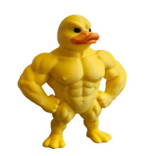 Άγαλμα επιφάνειας εργασίας 3D Muscle Duck, αστείο δώρο γυμναστικής για bodybuilders, σ