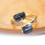 Black Adjustable Finger Ring with Gold Plating and October 3