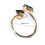 Black Adjustable Finger Ring with Gold Plating and October 4