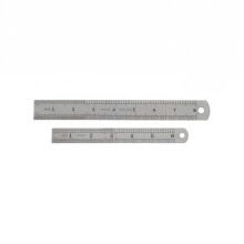Rozsdamentes acél vonalzókészlet, 6 és 8 hüvelyk, metrikus és angolszász mértékegységekkel, irodai, iskolai és rajzi használatra