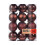 Shatterproof Christmas Ball Ornaments Brown 24 pcs 1
