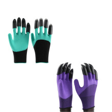 2 Pairs Waterproof Garden Gloves with Claws, Durable 8-Claw Work Gloves for Digging, Planting and Gardening