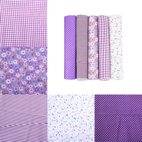 Cotton patchwork fabric squares purple series 50x50cm