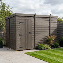 10x5 Pent Composite Shed Tanalised (Single Door, No Windows)