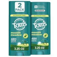 Tom's of Maine Moonlight Meadow Natural Deodorant for Men and Women, Aluminum Free, No Artificial Fragrances, Dyes, or Preservatives, 3.25 oz, 2-Pack