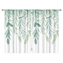 Green Leaves Blackout Curtains 2 Panels 52x84 Inch