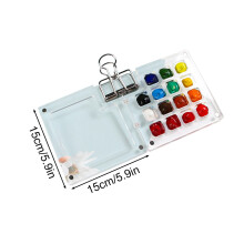 Pocket Artist Watercolor Set 12 Colors Wooden Box
