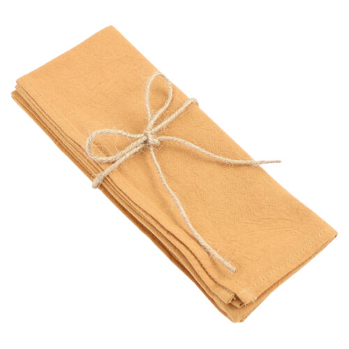 Rustic Boho Cotton Napkins Solid Color 4-Pack 1