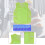 Cooling Ice Vest Lightweight Green with 8 Reusable Ice Packs 8