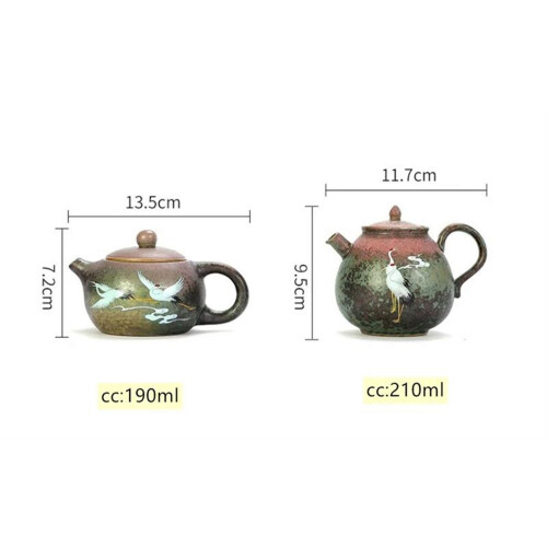 Vintage handmade porcelain teapot for oolong tea 2