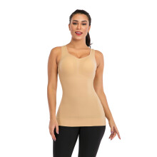 Women's Cami Shapewear Tank Top with Built-in Bra Black
