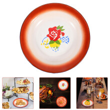 BESTONZON Chinese Style Enamel Plates Vintage Design 3 Pcs