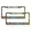Skull Camping License Plate Frame Stainless Aluminum 2 PCS 1