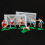 Mini soccer figures football goal post model railway 4
