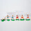 Mini soccer figures football goal post model railway 5