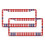 Geometric Patriotic License Plate Frame Aluminum 2 pcs 1