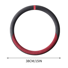 Microfiber Leather Steering Wheel Cover Breathable Anti-Slip