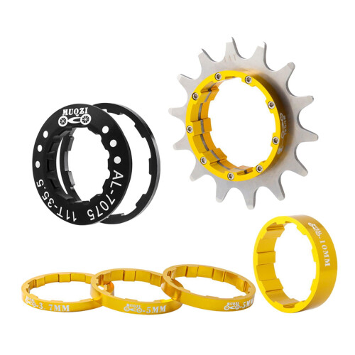 Single Speed Flywheel Adapter Set 14T Sprocket Gear