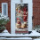 Christmas Door Cover Reindeer Tree Pattern 71x35 inch 1
