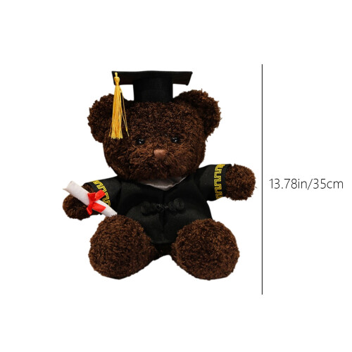 Graduation Bear Plush 14 inch with Gown Cap Diploma 2