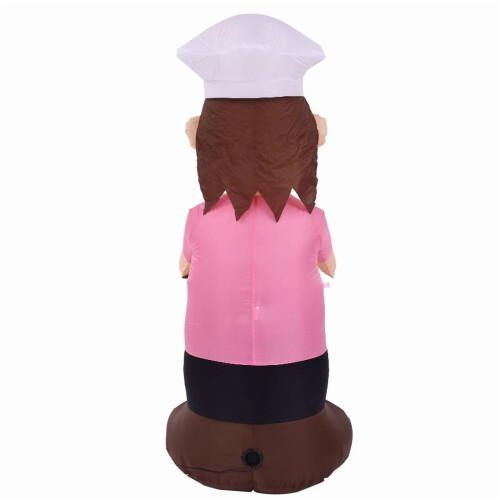Inflatable Girl with Cake Decor and LED Lights 6 Ft 2