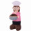 Inflatable Girl with Cake Decor and LED Lights 6 Ft 4
