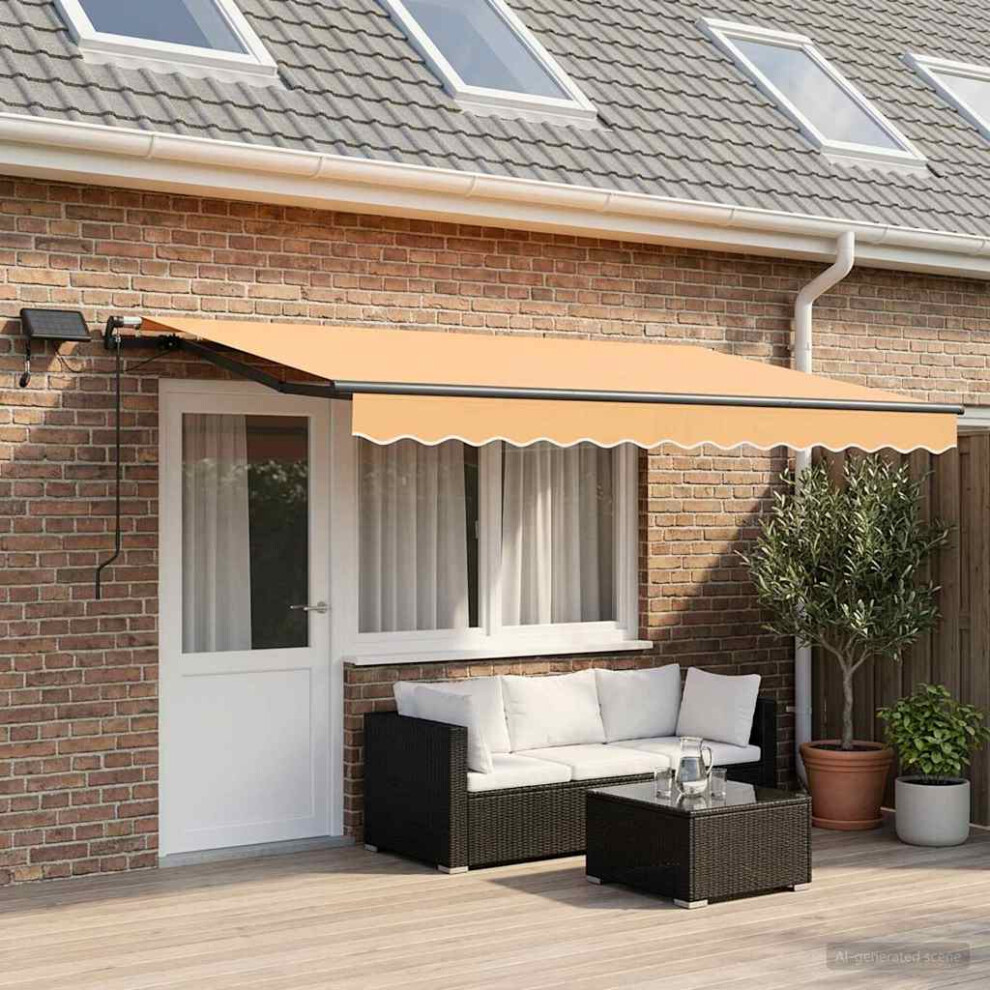 Vidaxl Retractable Awning Sand 400 X 300 Cm Fabric And Aluminium