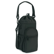 Insulated Water Bottle Carrier with Shoulder Strap and Phone Pocket, Adjustable Sling Bag for Walking and Hiki