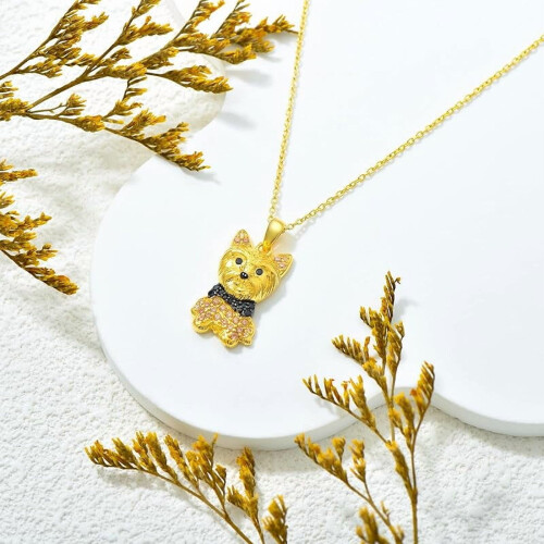 Sterling Silver Dog Pendant Necklace - 24 Breeds 2
