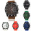 Men's Stainless Steel Dial Silicone Watch Red 2