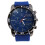 Men's Stainless Steel Dial Silicone Watch Red 6
