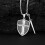 Sterling Silver Knights Templar Cross Pendant Necklace for 6