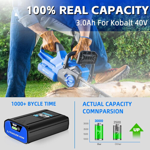 Kobalt 40V Replacement Lithium-Ion Battery 3.0–6.0Ah 1