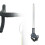 Motorcycle Flag Mount Metal Flagpole Holder 1.3M 8