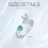 Turquoise Hummingbird Ring 925 Sterling Silver Adjustable 5