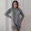 Women's Gray Hooded Onesie Polyester Size M 4
