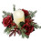 Christmas red artificial candle wreath reusable tabletop 8