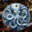 Vintage Blue Ceramic Octopus Ornament 1pc 7