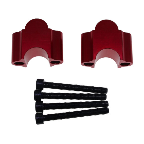 Motorcycle Handlebar Riser Extension Clamp 22mm Red 1