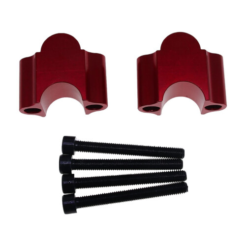 Motorcycle Handlebar Riser Extension Clamp 22mm Red 2