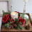 Christmas red artificial candle wreath reusable tabletop 6