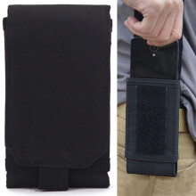 Stilvolle wasserabweisende Handyhülle für den Außenbereich aus Stoff, 17 x 8,3 x 3,5 cm, Schwarz, robuste Tasche