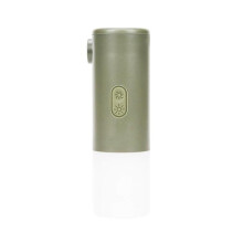 Bomba de aire universal recargable 2 en 1 con luz portátil para camping, compacta, verde, para uso en casa y al aire libre