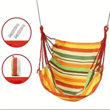 Outdoor Hammock Hanging Chair Fabric Swing, Yellow, Comfortable Indoor Outdoor Seating for Patio, Garden, Balcony, Relaxation