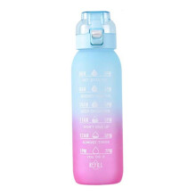 Buidéal Uisce Tritan 1000ml, Cumas Mór, Gorm agus Bándearg Grádánach, le haghaidh Spóirt Allamuigh agus hiodráitithe Laethúil