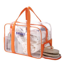 Borsa Sportiva Impermeabile ad Alta Capacità con Organizer per Toeletta e Trucco, Arancione, per Piscina e Palestra